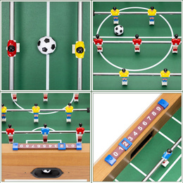 Stół piłkarski z uchwytami, drewniany 69x35 cm piłkarzyki, gra dla dzieci