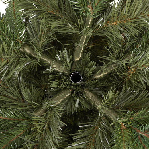 Choinka sztuczna na pniu 220 cm świerk naturalny ze stojakiem nowoczesny