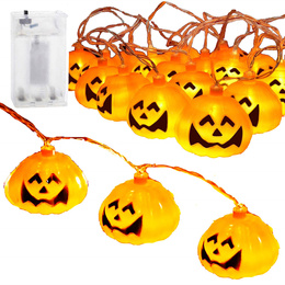 Lampki na Halloween dynie girlanda łańcuch świetlny 20 LED