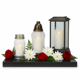 Świeczka elektryczna LED 18,5 cm ruchomy płomień wkład do znicza na baterie