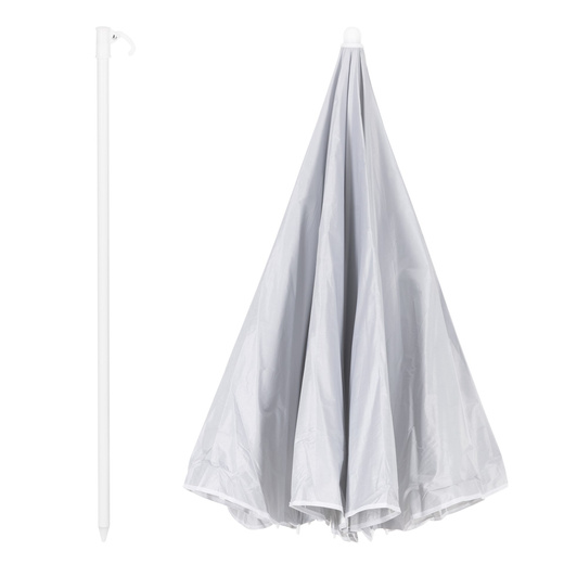 Parasol plażowy 160 cm ogrodowy, przeciwsłoneczny UPF50+ składany, łamany na balkon, taras, szary