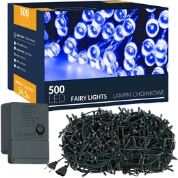 Lampki choinkowe 500 Led niebieski 34,5 m oświetlenie świąteczne