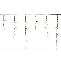 Kurtyna świetlna PRO 500 Led lampki zewnętrzne 25 m ciepły biały + zimny biały flash komplet