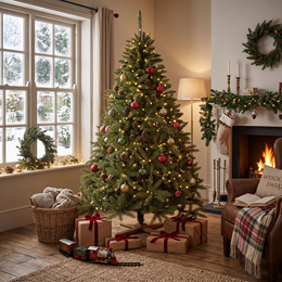 Choinka sztuczna 220 cm Premium Royal Trees świerk kaukaski z drewnianym stojakiem