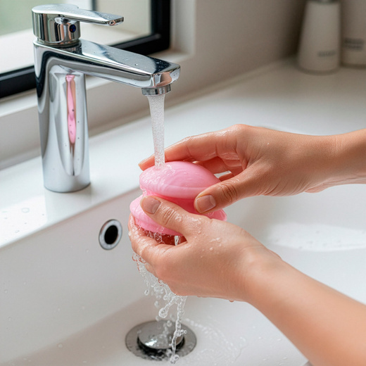 Bańki chiński, gumowe do masażu zestaw 4 szt. antycellulitowy, różowe