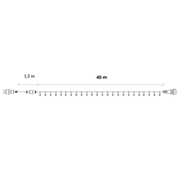 Lampki choinkowe 500 Led niebieski 41,5m oświetlenie świąteczne IP44