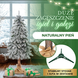 Choinka na pniu 180 cm sztuczny świerk śnieżony