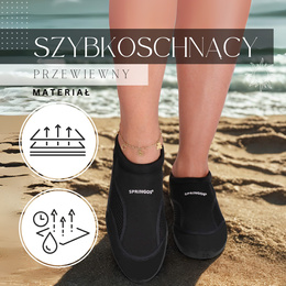 Buty do wody, unisex rozm. 41 szybkoschnące buty na plaże, czarne