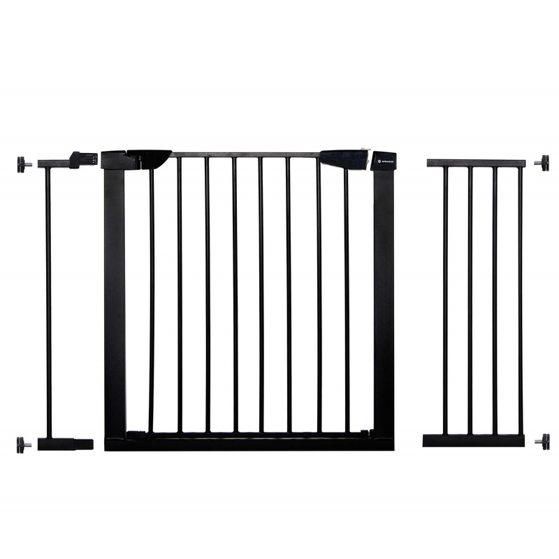 Bramka zabezpieczająca bramka rozporowa 75-117cm czarna