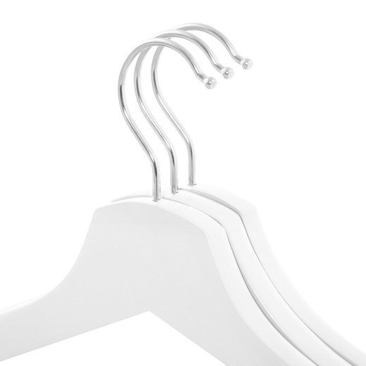 Wieszaki na ubrania drewniane zestaw 30 szt. białe