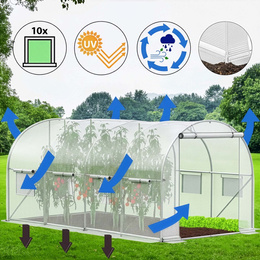Szklarnia ogrodowa foliowa UV4 140g/m2 4x2,5x2 m tunel na warzywa zioła foliak warzywniak