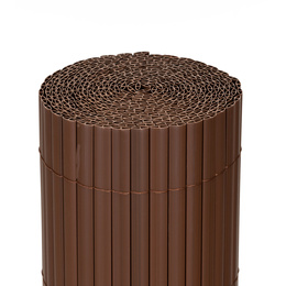 Osłona PVC maskująca na balkon, taras, ogrodzenie 400x100 cm brązowa