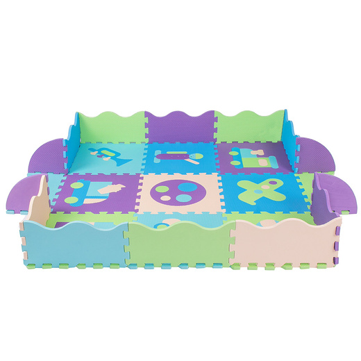 Piankowe puzzle dla dzieci 90x90 cm mata piankowa 77 elementów