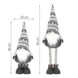 Para krasnali 120cm ozdoba świąteczna, gnom świąteczny, skrzat na teleskopowych nóżkach