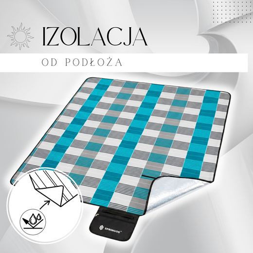 Koc piknikowy plażowy 200x200 springos mata biwak