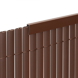 Osłona PVC maskująca 400x100 cm, profile zestaw na balkon, taras, ogrodzenie brązowe