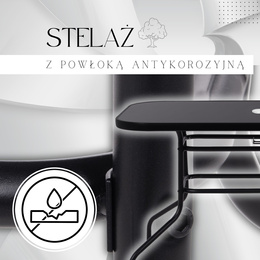 Meble ogrodowe na taras metalowe krzesła 6 szt. i stół 140x80 cm komplet czarno-szary