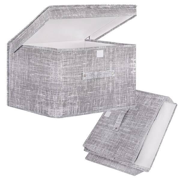 Pudełko do przechowywania 30x50x40cm organizer zamykany szary