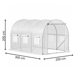 Szklarnia ogrodowa foliowa UV4 140g/m2 3x2x2 m tunel na warzywa owoce foliak