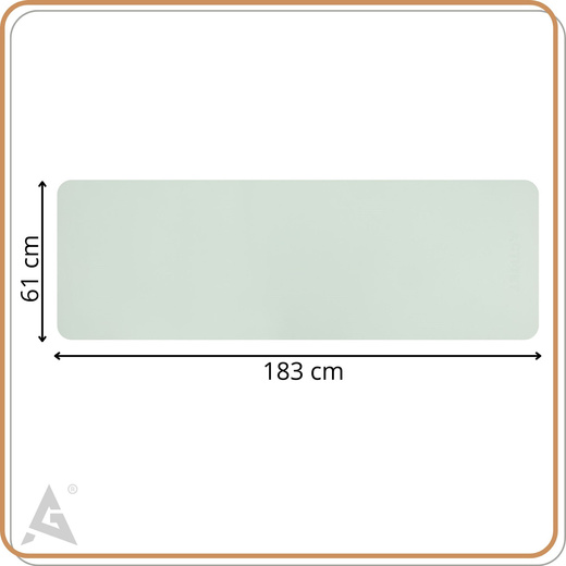 Mata do jogi, ćwiczeń fitness 183x61 cm antypoślizgowa, materac do stretchingu, miętowy