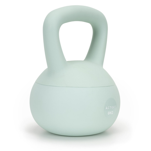 Kettlebell miękki 6 kg kula odważnik hantla ciężar do ćwiczeń fitness, turkusowy