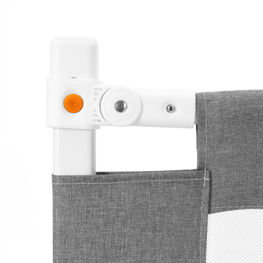 Barierka ochronna do łóżka 200 cm zabezpieczająca uniwersalna dla dzieci składana szara