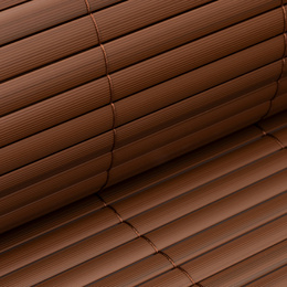 Osłona PVC maskująca na balkon, taras, ogrodzenie 500x120 cm brązowa