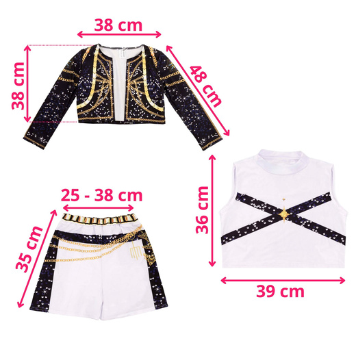 Strój K-Pop dla dziewczynki kostium Rumi Łowczynie Demonów przebranie gwiazda POP 120-130cm
