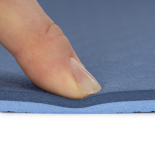 Mata do ćwiczeń 183x61 cm antypoślizgowa TPE do jogi, stretchingu z uchwytem niebieska