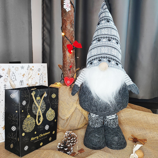 Para krasnali 120cm ozdoba świąteczna, gnom świąteczny, skrzat na teleskopowych nóżkach