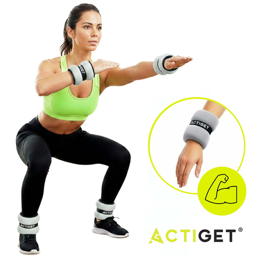 Obciążenia na ręce i nogi 2x0,5 kg do treningu fitness i cardio, szare