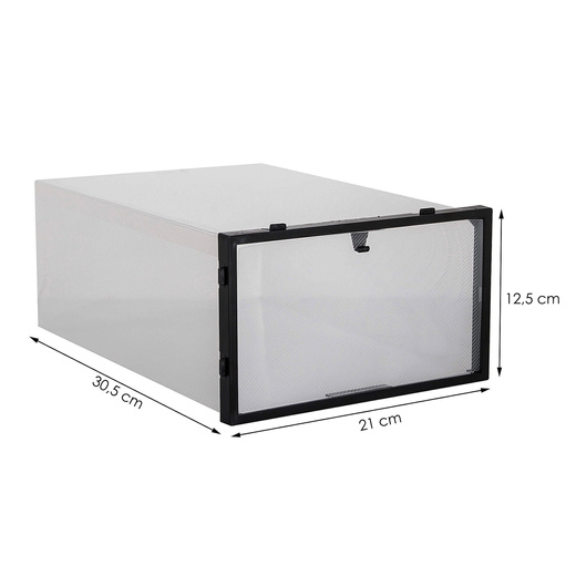 Pudełko na buty z otwieraną klapą 30,5x21x12,5 cm organizer na obuwie zestaw 10 szt.