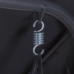 Huśtawka ogrodowa 3 osobowa fiona stalowa do 220 kg z regulowanym daszkiem i poduszkami