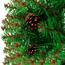 Wieniec świąteczny, wianek na drzwi 45 cm sztuczny stroik z szyszkami, zielony