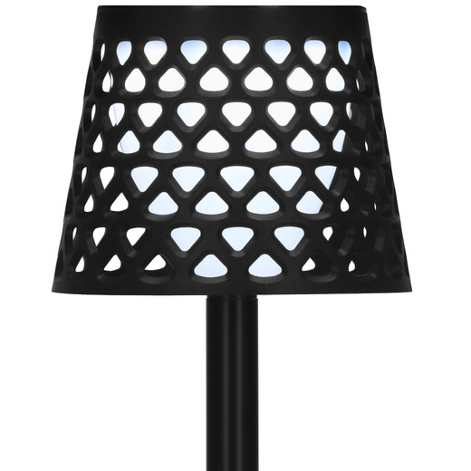 Lampa solarna LED ażurowa 5w1 zewnętrzna kinkiet z 3 trybami świecenia czarny