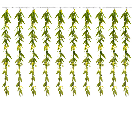Girlanda led sztuczne liście ruskus dekoracja świetlna
