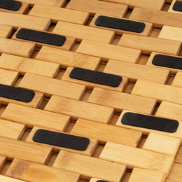 Mata łazienkowa, dywanik 80x50 cm antypoślizgowy, bambusowy