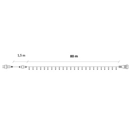 Lampki choinkowe 1000 Led biały ciepły 81,5 m oświetlenie świąteczne IP44