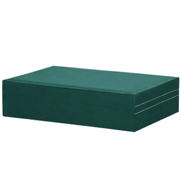 Szkatułka na biżuterię 28x19,5x7 cm zielony welurowy organizer z przegródkami