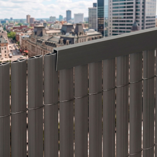 Maskownica, profil do osłony maskującej 100 cm PVC na balkon, taras, ogrodzenie, ciemnoszara