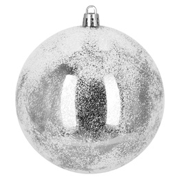 Bombki choinkowe 11 cm 12 szt.  zestaw ozdoby świąteczne zdobione srebrne