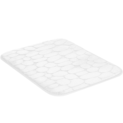Mata łazienkowa 80x50 cm antypoślizgowy dywanik szybkoschnący biały