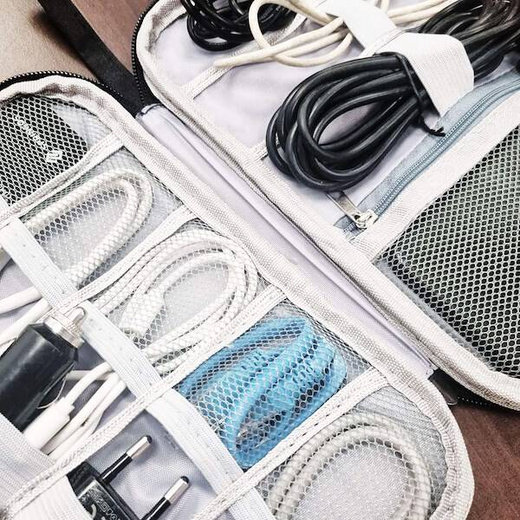 Organizer na kable przenośna torba podróżna na elektronikę