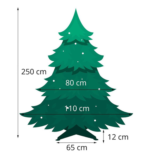 Choinka sztuczna premium 250 cm sosna diamentowa drzewko bożonarodzeniowe
