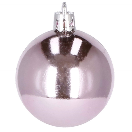 Bombki choinkowe 30 szt. ozdoby świąteczne zestaw 4 cm różowy