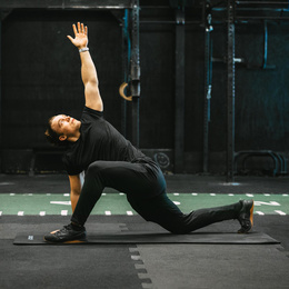 Mata do jogi, ćwiczeń fitness 183x61 cm antypoślizgowa, materac do stretchingu czarny