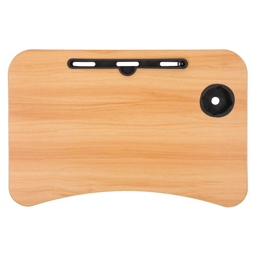 Stolik pod laptopa 60x40 cm, składana podstawka na komputer brązowa