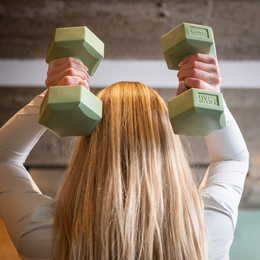 Ciężarki 2x1,5kg hexagonalne do ćwiczeń fitness hantle zestaw 2 szt. zielone