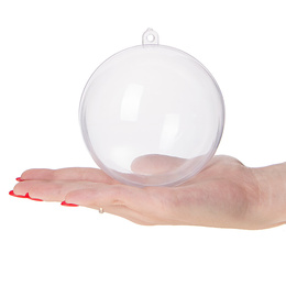 Bombki akrylowe 10cm kula plastikowa decoupage zestaw 12 szt.