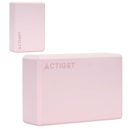 Kostka do jogi piankowa EVA 23x15x7,5 cm klocek blok do ćwiczeń pilates stretching różowa